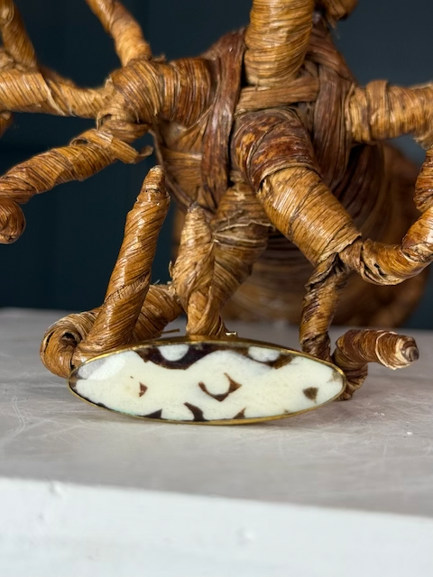 Savannah Path Bone and Brass Ring