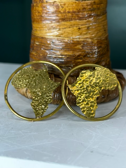 Kampala Arch Brass Earrings