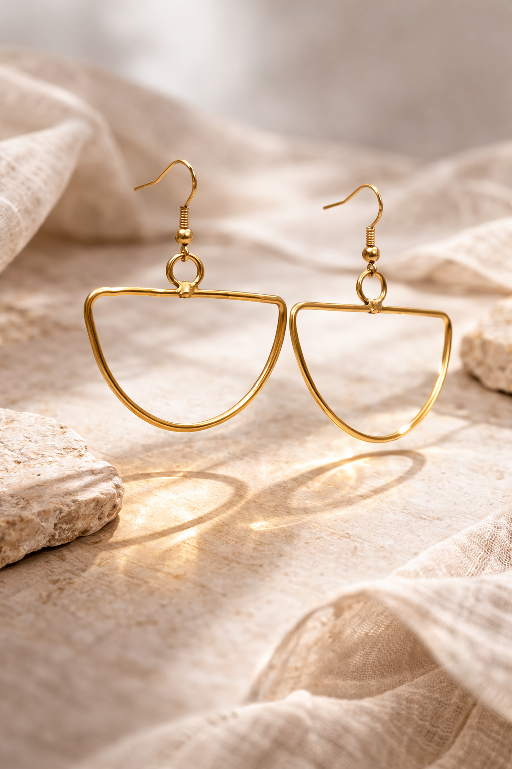 Nairobi Glow Brass Earrings