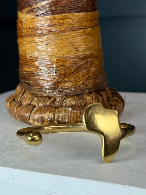 Motherland Map Brass Bracelet