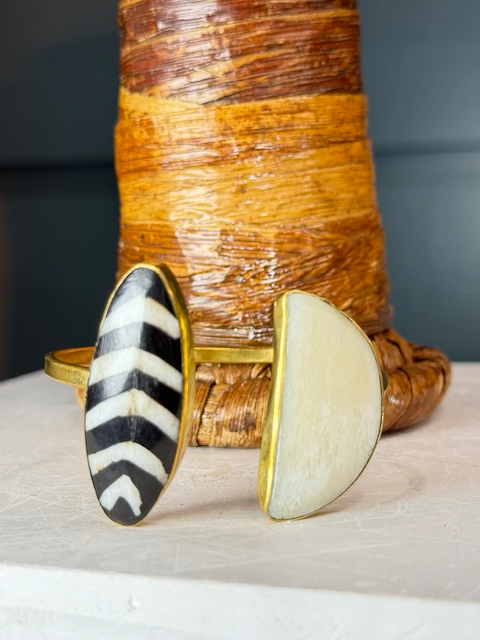 Savannah Spirit Bone & Brass Bracelet