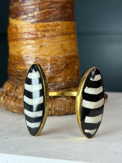 Kijiji Bone & Brass Bracelet