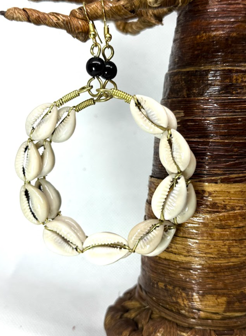 Mombasa Wave Cowrie Earrings