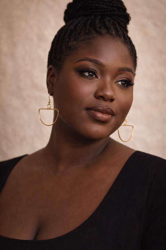 Nairobi Glow Brass Earrings