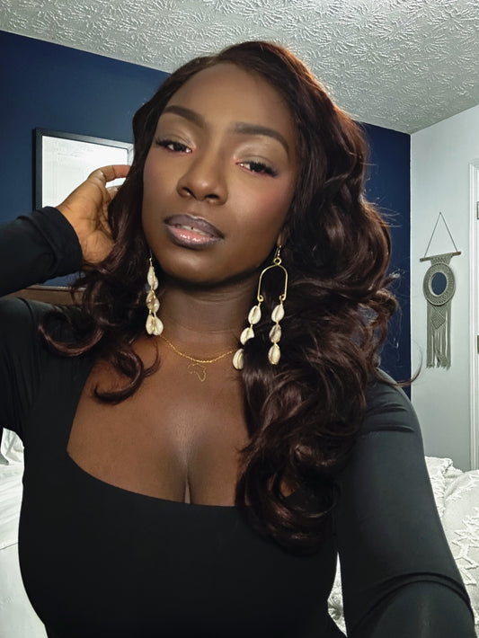 Swahili Coast Double Cowrie Earrings