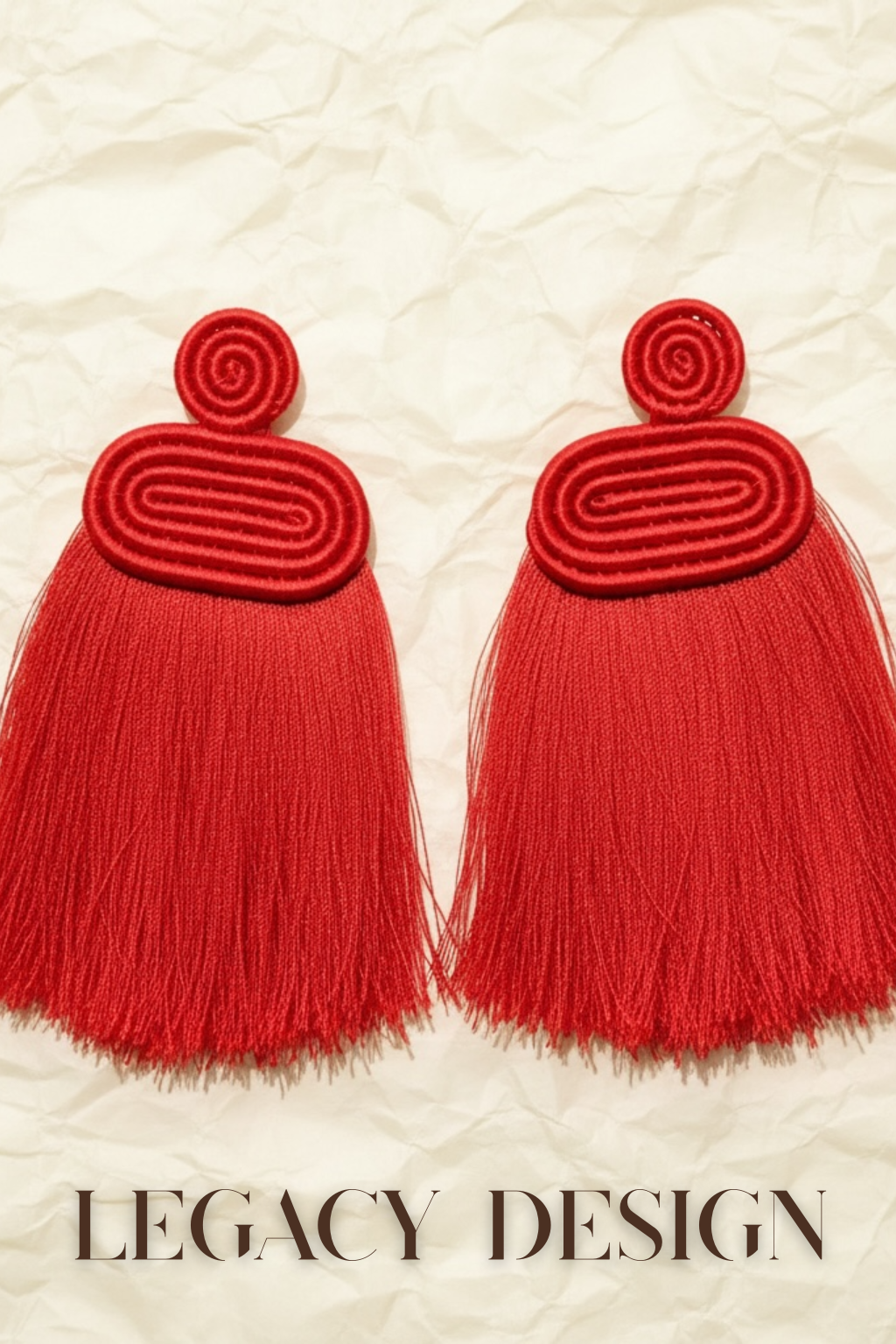 Rwanda Fringe Earrings – Handwoven Statement Earrings