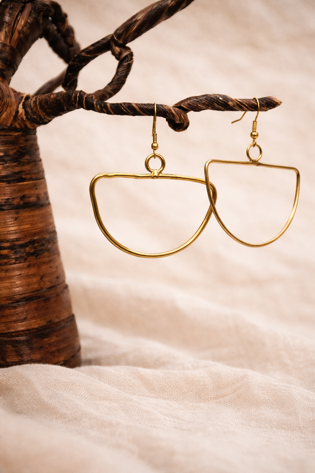 Nairobi Glow Brass Earrings