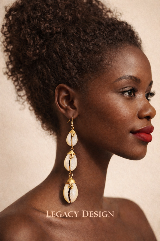 Heritage Flow Cowrie Earrings