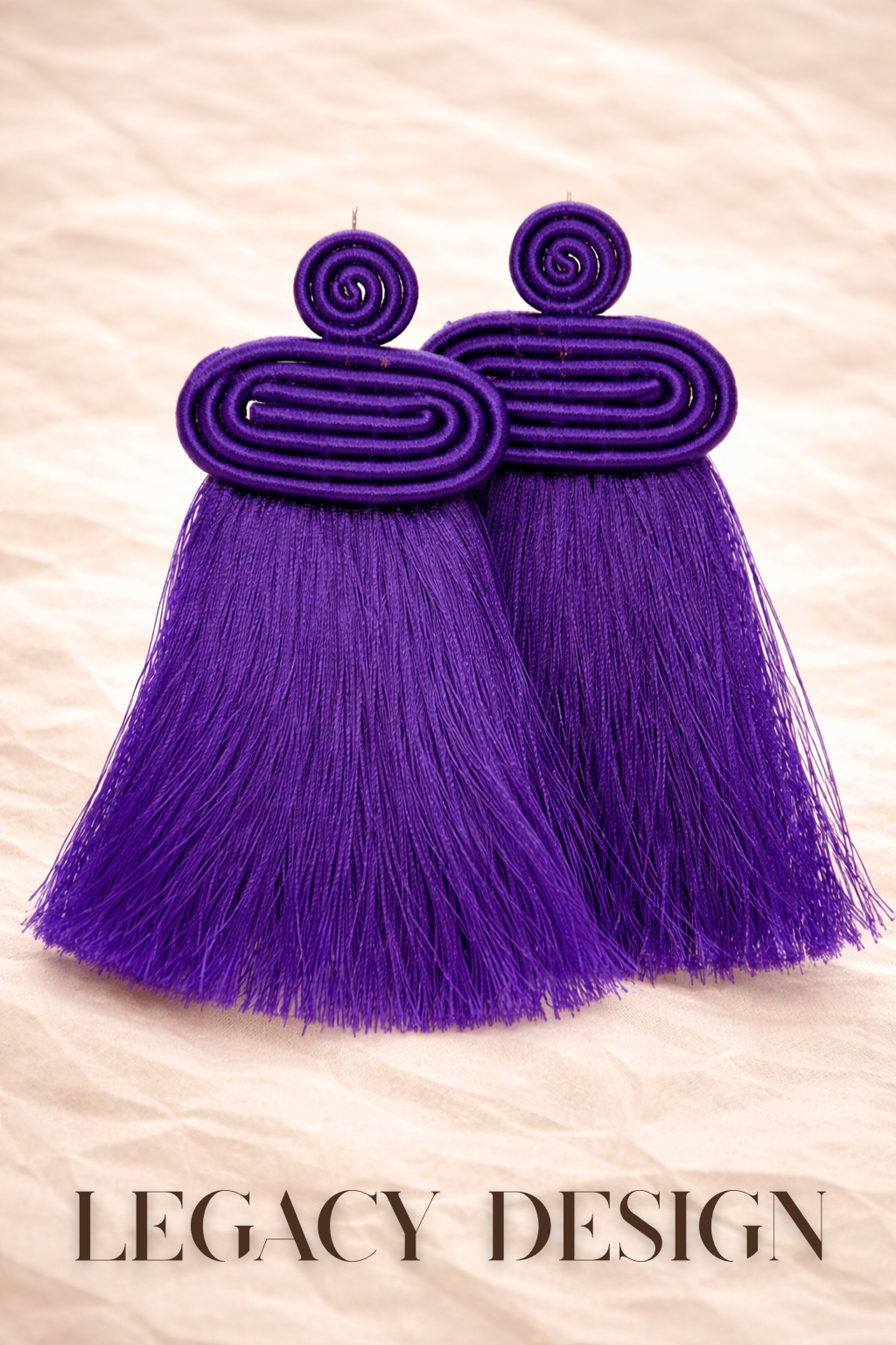 Rwanda Fringe Earrings – Handwoven Statement Earrings