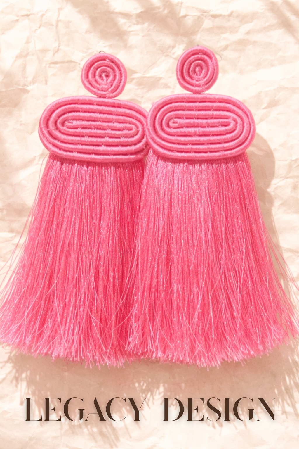 Rwanda Fringe Earrings – Handwoven Statement Earrings
