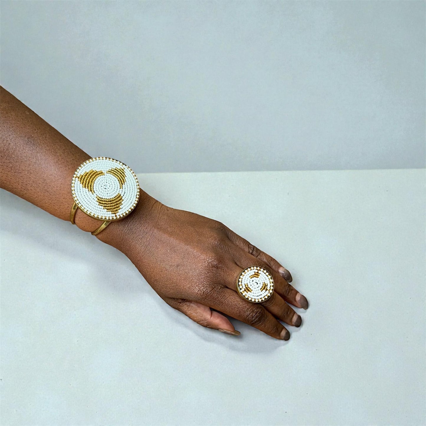 Royal Tribe Beaded Bracelet & Ring Set