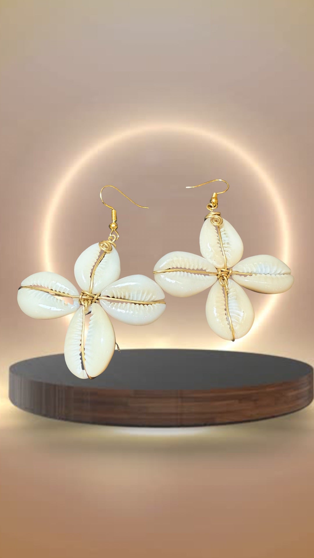 Maua Ya Bahari (“Flowers of the Sea”) Cowrie Earrings