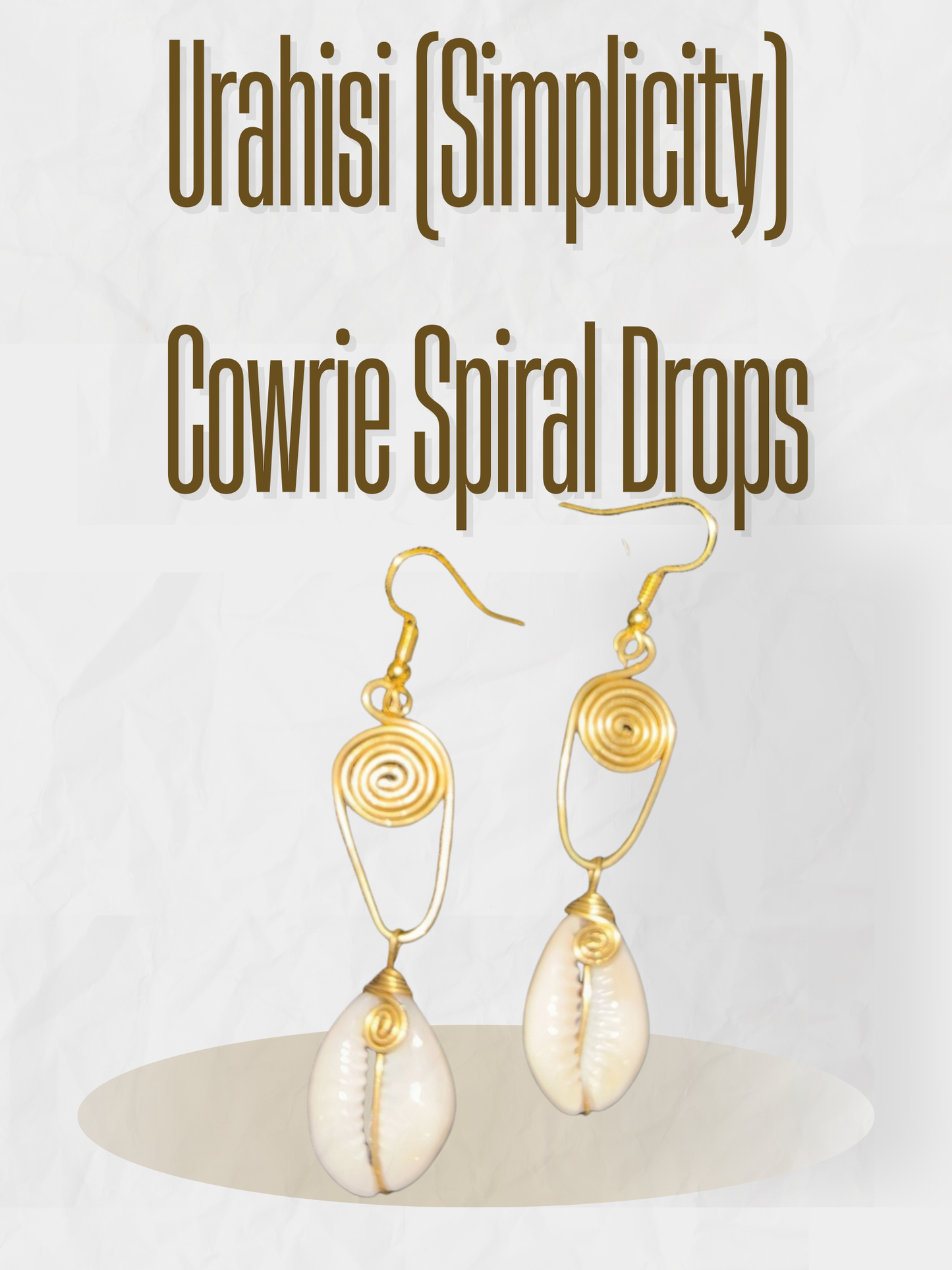 Urahisi (“Simplicity”) Cowrie Spiral Drops