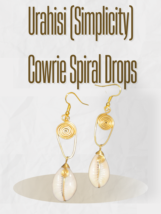 Urahisi (“Simplicity”) Cowrie Spiral Drops
