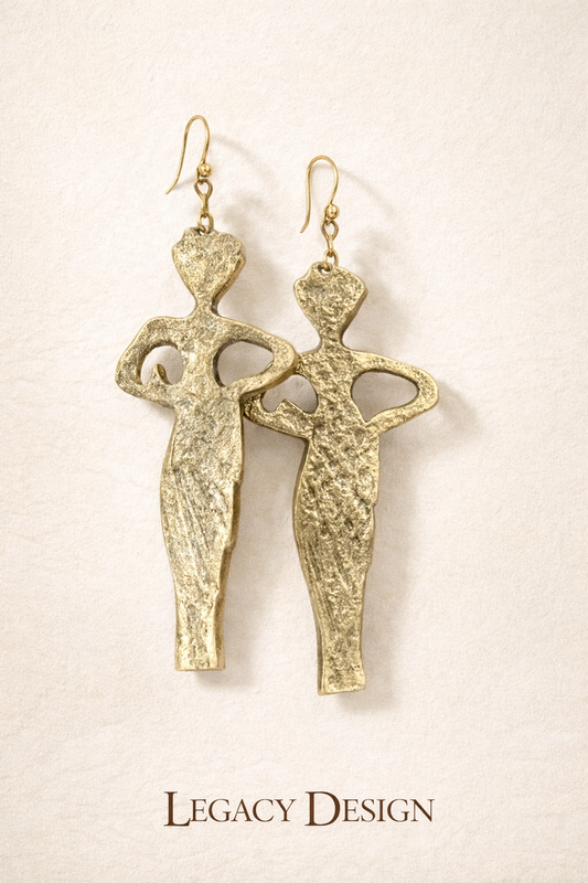 Ubuntu Brass (I am because we are) Earrings